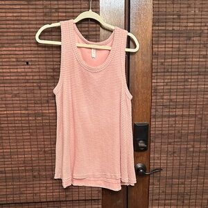 Chic Pink Textured Tank Top
